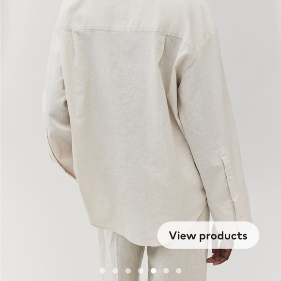 H&M Linen-Blend Shirt, Size XS - Picture 3 of 5